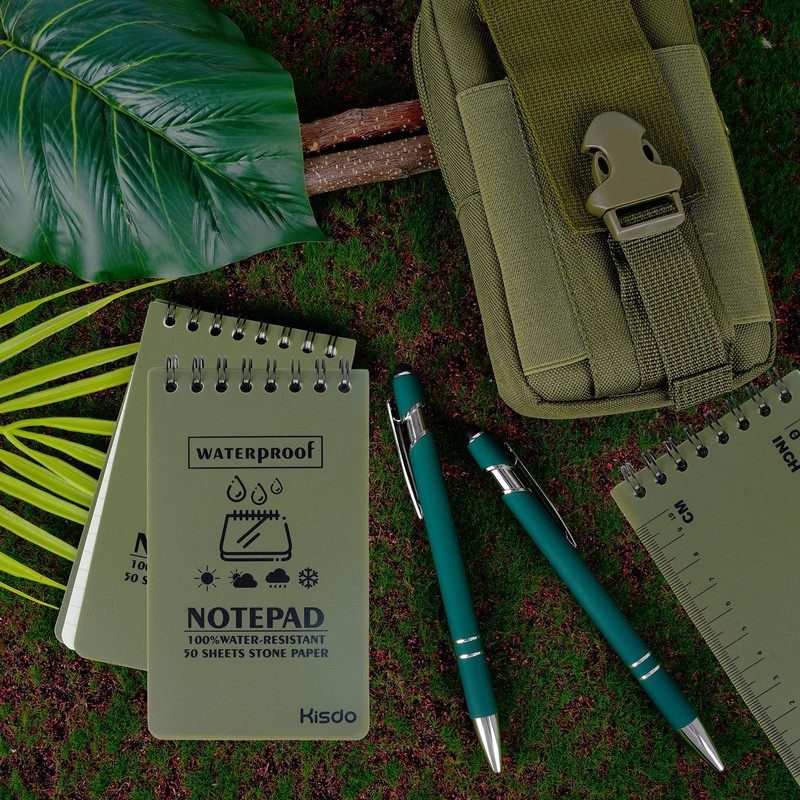 Chanumetal 6 Pcs Waterproof Notebook, 3 X 5 Inch Write