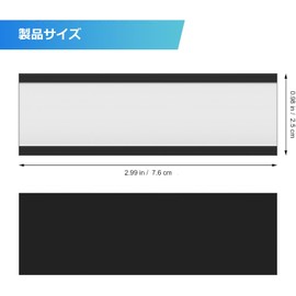 TOYMYTOY Magnetic Labels Magnetic Label Holder Magnetic Data Card Holder Protective Film with Paper Insert Metal Shelf Whiteboard 76x25mm 30pcs