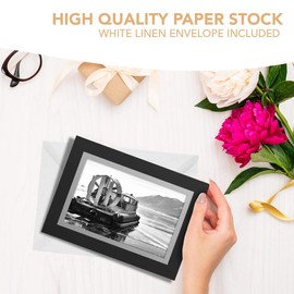 Greeting Cards Black (Insert) BW - Hovercraft Vehicle Blank Greetings Card Birthday Kids Party Boys Girls #37622