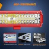 Nilight LED Light Bar 12Inch Triple Row Spot Flood Combo