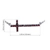 ZIKLARS Bohemian Garnet Cross Necklace