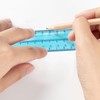 Folding Ruler,30cm Foldable Ruler 15cm Clear Ruler Stationery Ruler Transparent
