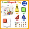 Portable Magnetic Tiles for Kids Travel - 40pcs STEM Building