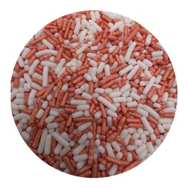 NCS Pearlized Rose Gold and White Jimmies Edible Sprinkles, 8 ounces - Great for Cupcakes, Cookies, Cakes, Cakes Pops, Donuts