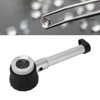 Handheld 10X Magnifier Loupe 3 LEDs Optical Glass with Measure