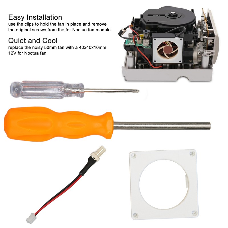 Gaming Console Mini Cooling Fan 3D Print Kit Quiet Replacement