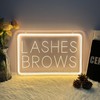 Lashes Brows Neon Sign For Wall Decor 3D Art Carving