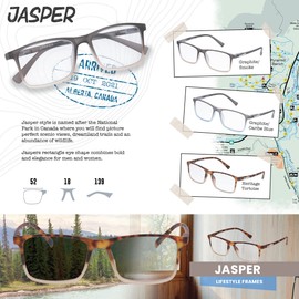 Croakies Jasper Photochromic Progressive Eyewear | UV400 Sunglass for Outdoor | Bluelight Eyeglass for HEV Devices | Bundle