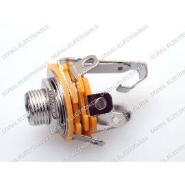 JCM 5 PCS 1/4 6.3mm Stereo Female Chassis Mount Connector 2 Conductor Audio Jack