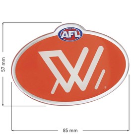 Fan Emblems AFLW Lensed Chrome AFL Supporter Logo