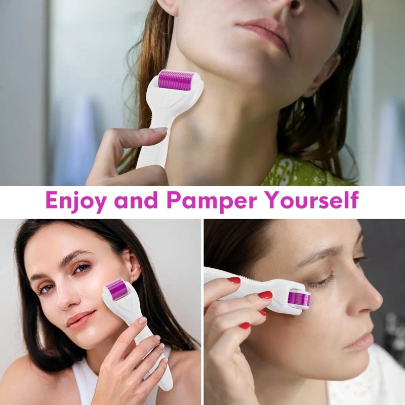 Derma Roller Para Cabello Y Barba, Kit De Rodillos De