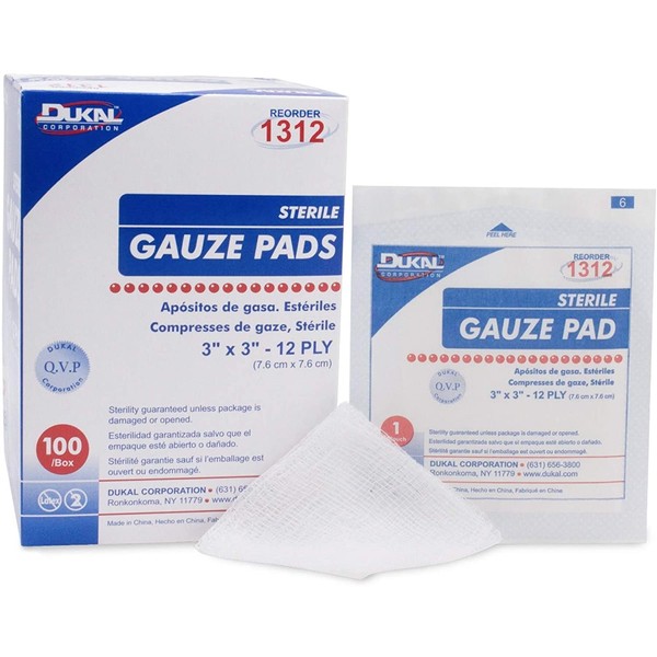 Gauze Pads Sterile 3'' X 3'' 100/box