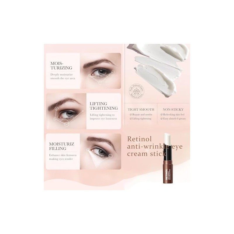 Retinol Eye Stick y Crema Contorno de Ojos en Barra