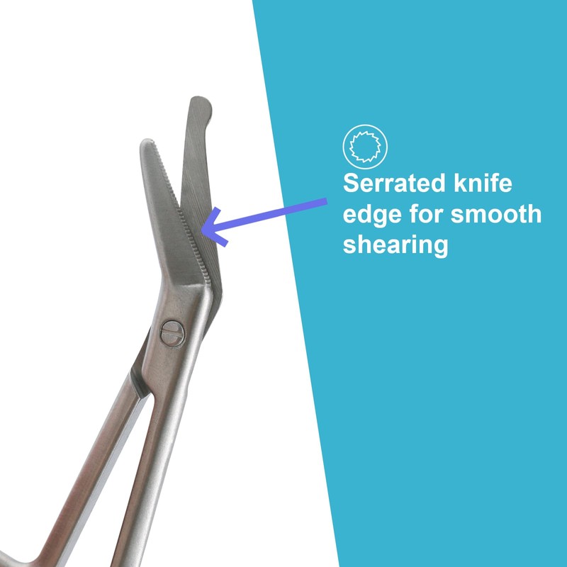 KONWEDA Ostomy Scissors Curved Blunt Tips, Small Scissors for Colostomy