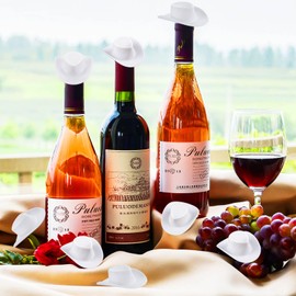 20Pcs Mini Western Cowboy Hat, Plastic Cute Doll Hats, Miniature Cowboy Cowgirl Hat Party Hat for Pretend Play Dollhouse Decoration