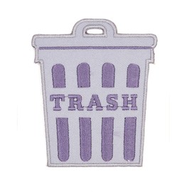 These Are Things Trash Can Embroidered Iron On or Sew On Patch