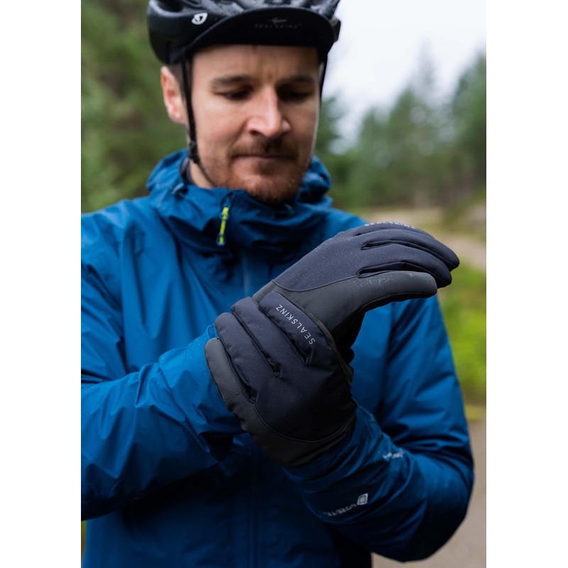 SEALSKINZ |Unisex Marsham Waterproof Cold Weather Reflective Cycle Glove |