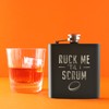 Ruck Me Til I Scrum Black Hip Flask - Funny