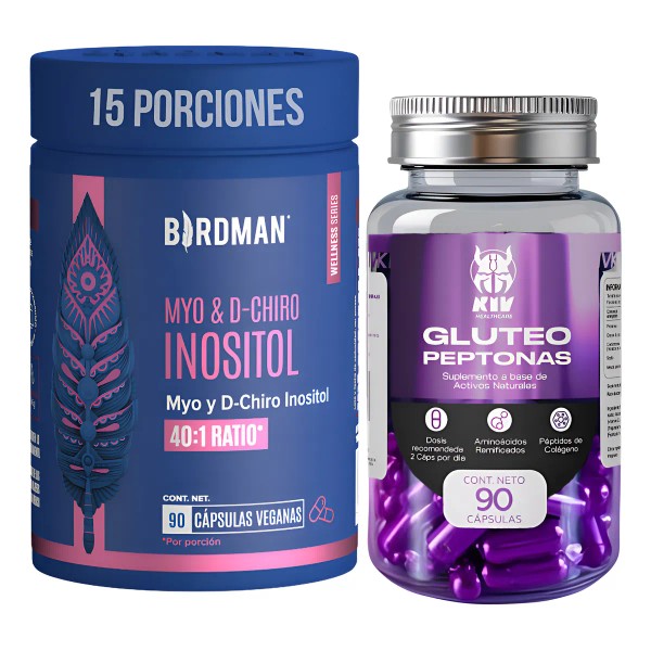 Glúteo Peptonas Kiv + Myo & D-chiro Inositol 90 Cáps