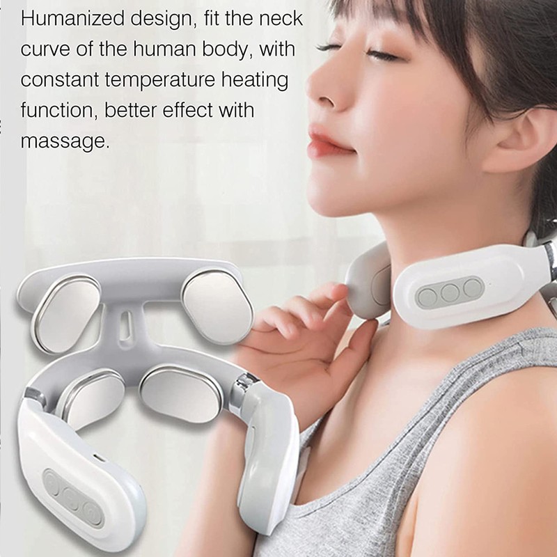 Heating Neck Massager Electric Pulse Massager for Neck Shoulder Muscle