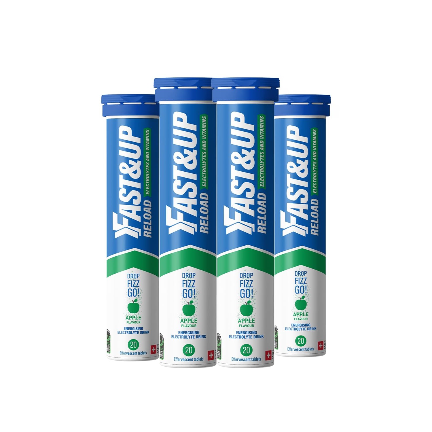 Fast&Up Reload –Apple Flavour – 80 Effervescent Tablets – Instant ...