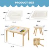 Bateso Sensory Table for Toddlers 1-3 with 2 Chairs &