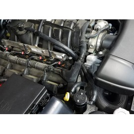 J&L Oil Separator Co. 3.0 Oil Separator Compatible with 2011-2025 Durango 5.7/2011-2021 Grand Cherokee 5.7 Passenger side (Black)