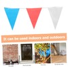 jojofuny July Patriotic Bunting Banner Red Triangular Flags for Independence