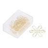 Yosoo 100Pcs Gold Metal Paper Clips, Cute Flower Shape, Anti