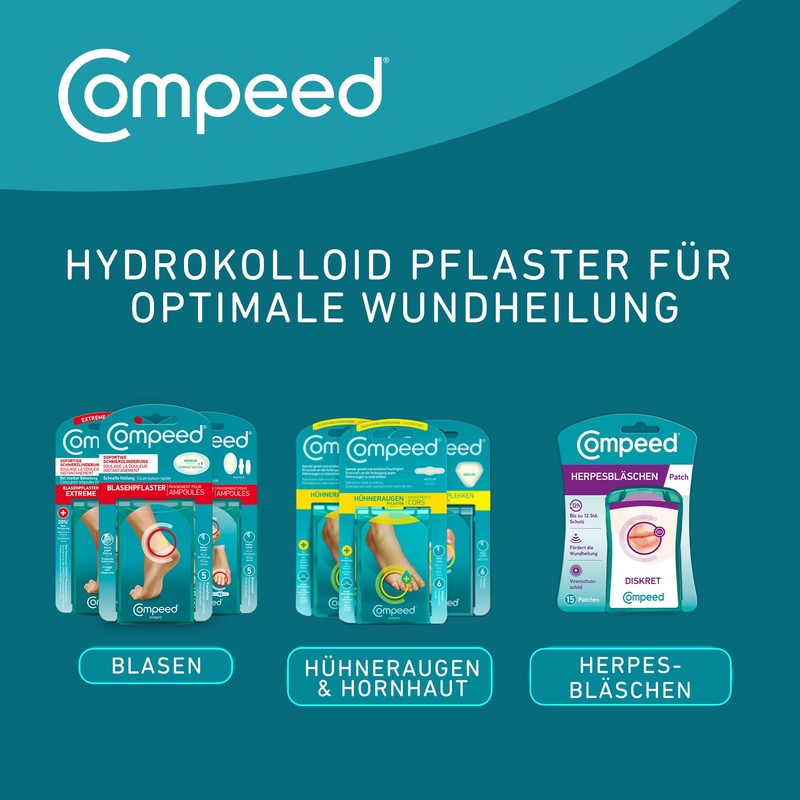Compeed Corn Medium Size Plasters, 10 Hydrocolloid Plasters, Foot Care,