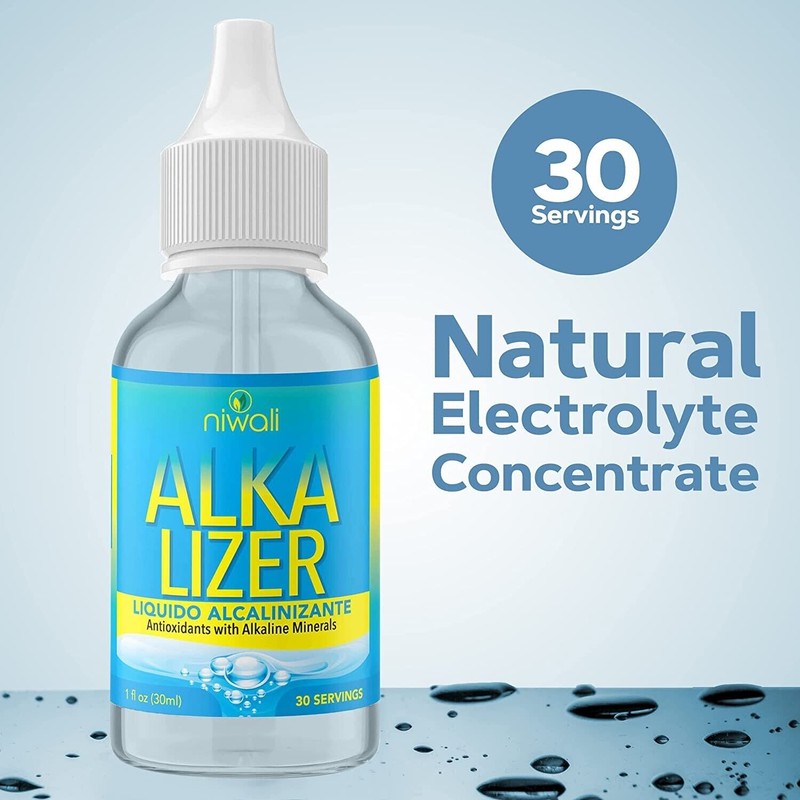 Niwali Alka Lizer Antioxidants Alkaline Mineral Drops 1Oz, Electrolyte Water,