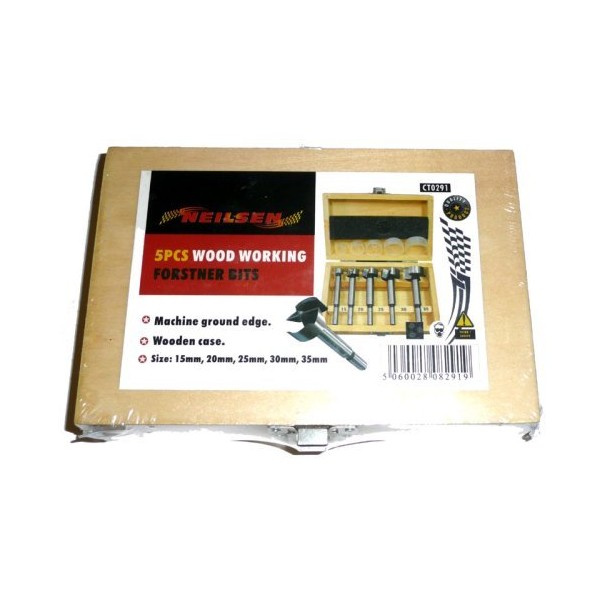 5 Piece FORSTNER Drill BIT Set