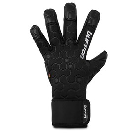Buffon Titan Professional Goalkeeper Gloves: 3.5mm German Latex Prime Grip - Unisex (Black/Black, 10)