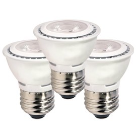 Diodesy- HR16 LED Flood Spotlight Bulb 7W 530 Lumen E26 Medium Base 3000K Soft White Ideal for Track & Recessed Lighting 120V 35° Beam Angle Dimmable Enclosed Fixture Rated White Finish Pack of 3