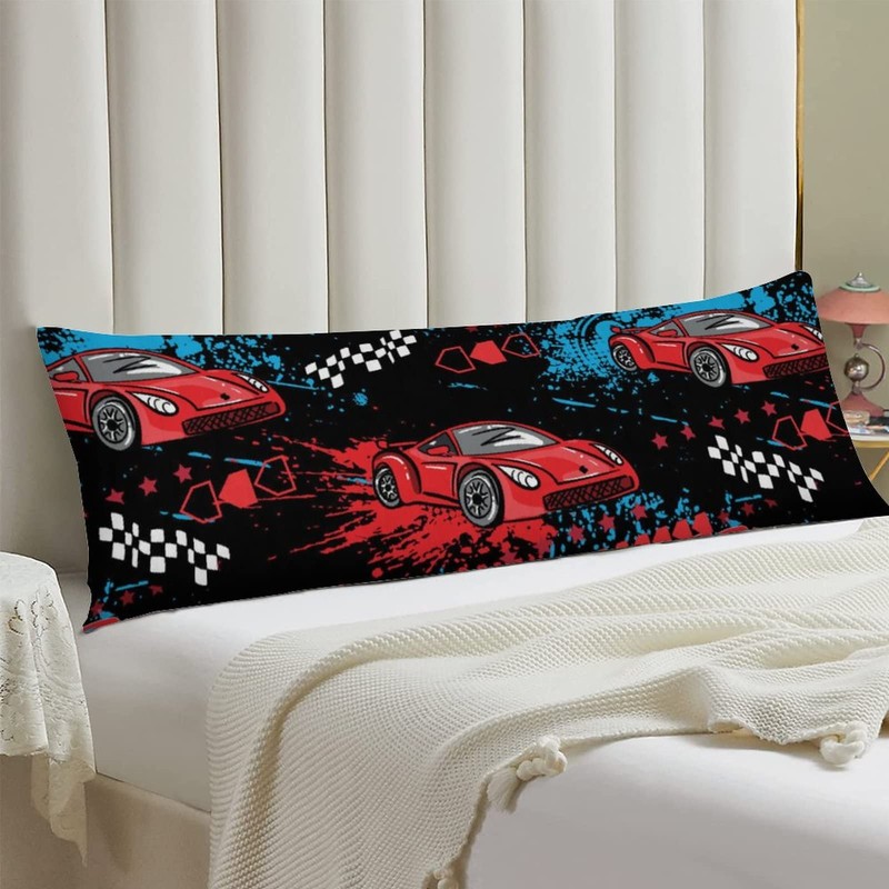 WINTYE Abstract Cars Red Body Pillow Cover 20×54in with Zipper