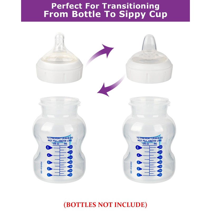 Sippy Nipple for Dr. Brown's Wide-Neck Baby Bottles and Sippy