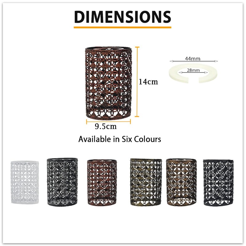 LEDSone Industrial Style Metal Cage Easy Fit Wire cage Lampshade