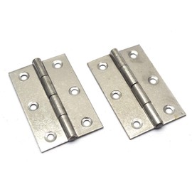 Hinges Mcredy Box Hinges 2.5 Inch Cabinet Hinges Stainless Steel Silver 4pcs