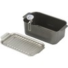 Shosai-tei TP-16 Square Shaped Tempura Pot with Lid (with Thermometer)
