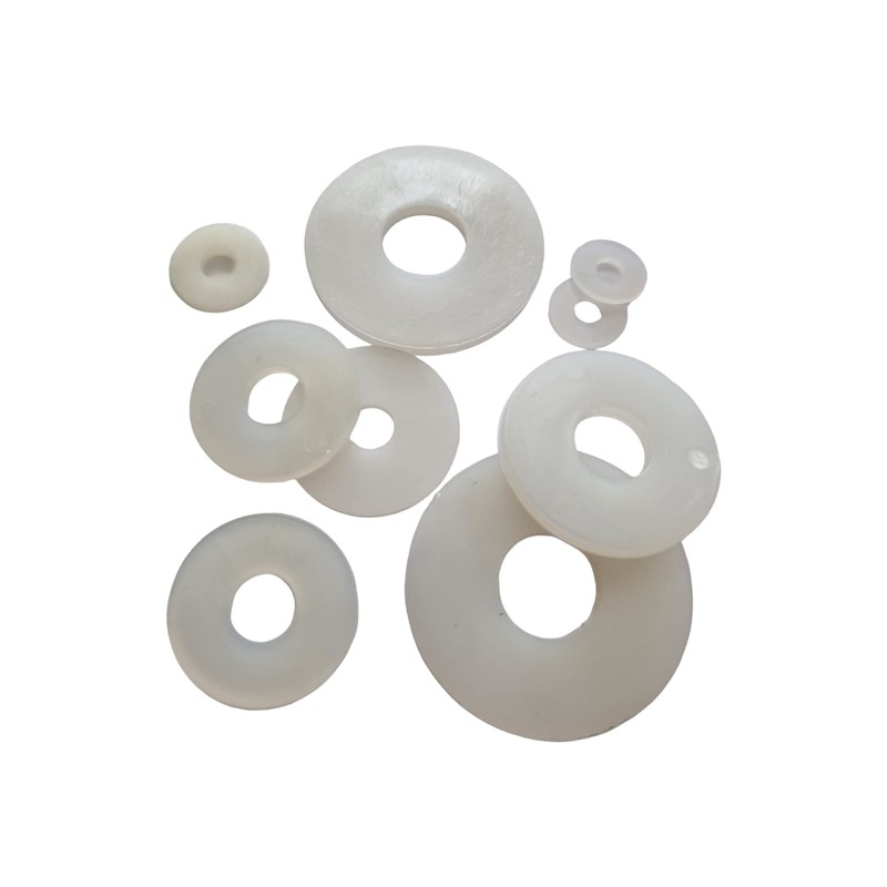 M8 X 25mm Nylon White Penny Washers Fender Repair Washer