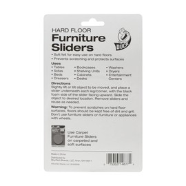 Duck Brand Felt Furniture Sliders for Hard Floors, 3.5 Inch Width, 4 pack,Brown