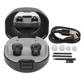 Earbuds Hearing Aids Rechargeable Noise Cancelling Lightweight Digital Hearing Amplifier for Seniors Adults Black