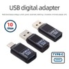 xiwai 3 Pieces/Lot Type C Adapter with Smart LED Digital