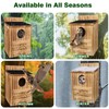 DRYLF Screech Owl House, Owl Bird Box Large Handmade Wooden