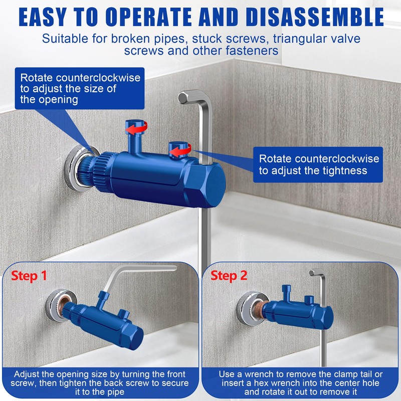 Broken Pipe Thread Extractor Tool, New Broken Faucet Removal Tool,
