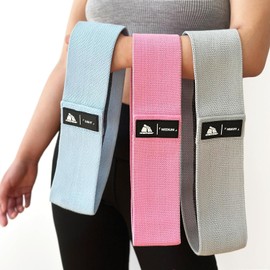 Meteor Non-Slip Resistance Bands Set - Fabric Booty Bands for Exercise & Fitness - Non-Roll Hip Band Squat Band with Varying Resistance Levels for Strength Training
