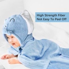 Baby Hooded Bath Towel Ultra Absorbent Soft Toddlers Bathrobe Skin Friendly Newborn Blanket Shower Gifts Large 32x48Inch