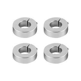Laroal Set of 4 Adjustment Rings 20 mm Adjustment Ring Axle Split Adjustment Rings Shaft Limiting Ring Made of Steel with Threaded Pin Shaft Clasps