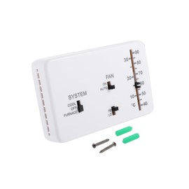 REPAIROCK RV Analog Control Heating/Cooling Thermostat Kit for for Campers/for Duo-Therm Thermostat RV Analog Control / 40-90°F Temp on A/C and Furnace / 1 Set Auto Replacement Parts