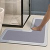 L-Shaped Diatomaceous Earth Bathroom Mat for Shower Entry – Absorbent